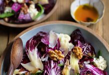 Insalata radicchio, cavolfiore e noci