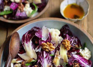 Insalata radicchio, cavolfiore e noci