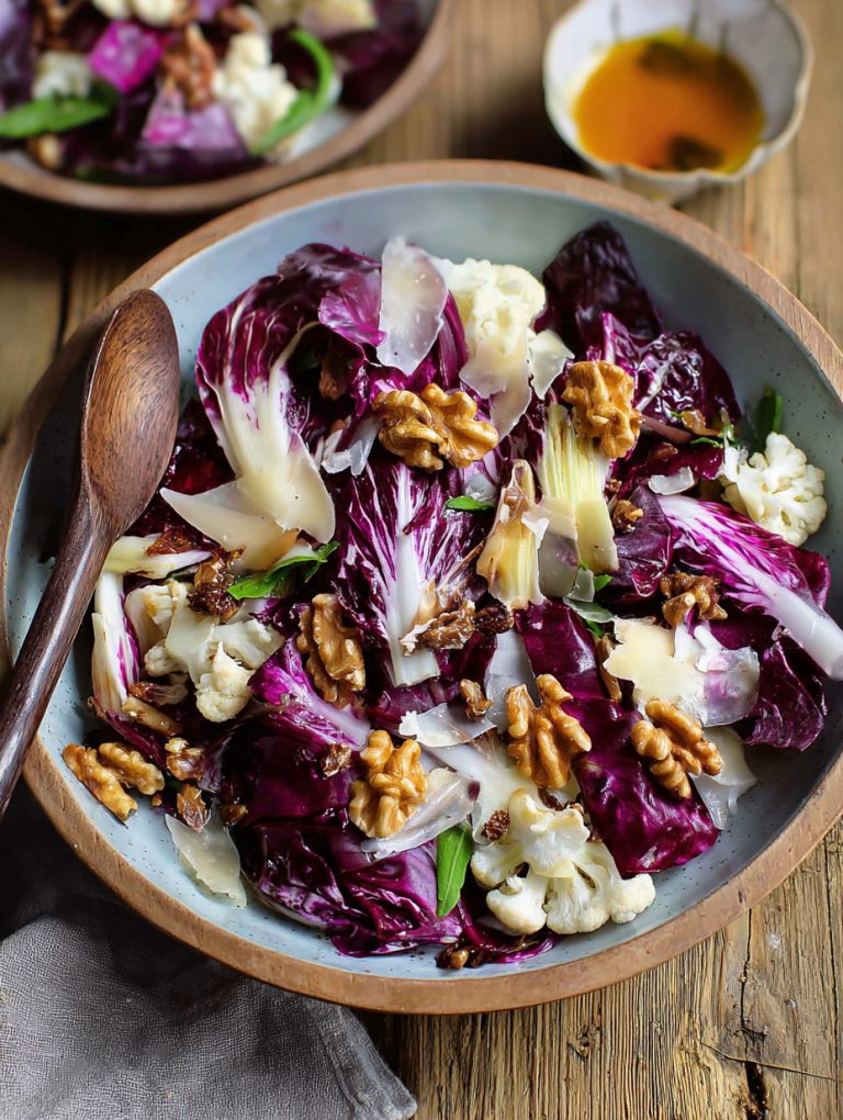 Insalata radicchio, cavolfiore e noci