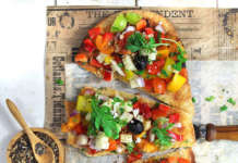 Pizza integrale senza lievito vegan