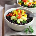 Riso venere con dadolata cruda