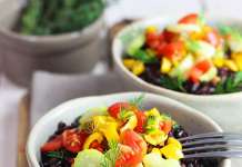 Riso venere con dadolata cruda