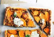 Torta salata zucca, stracchino e noci