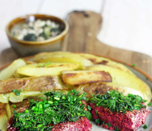 Bistecca vegan di fagioli alle erbe