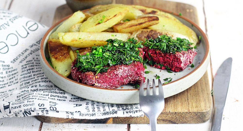 Bistecca vegan di fagioli alle erbe