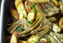 Carciofi e patate veloci al forno