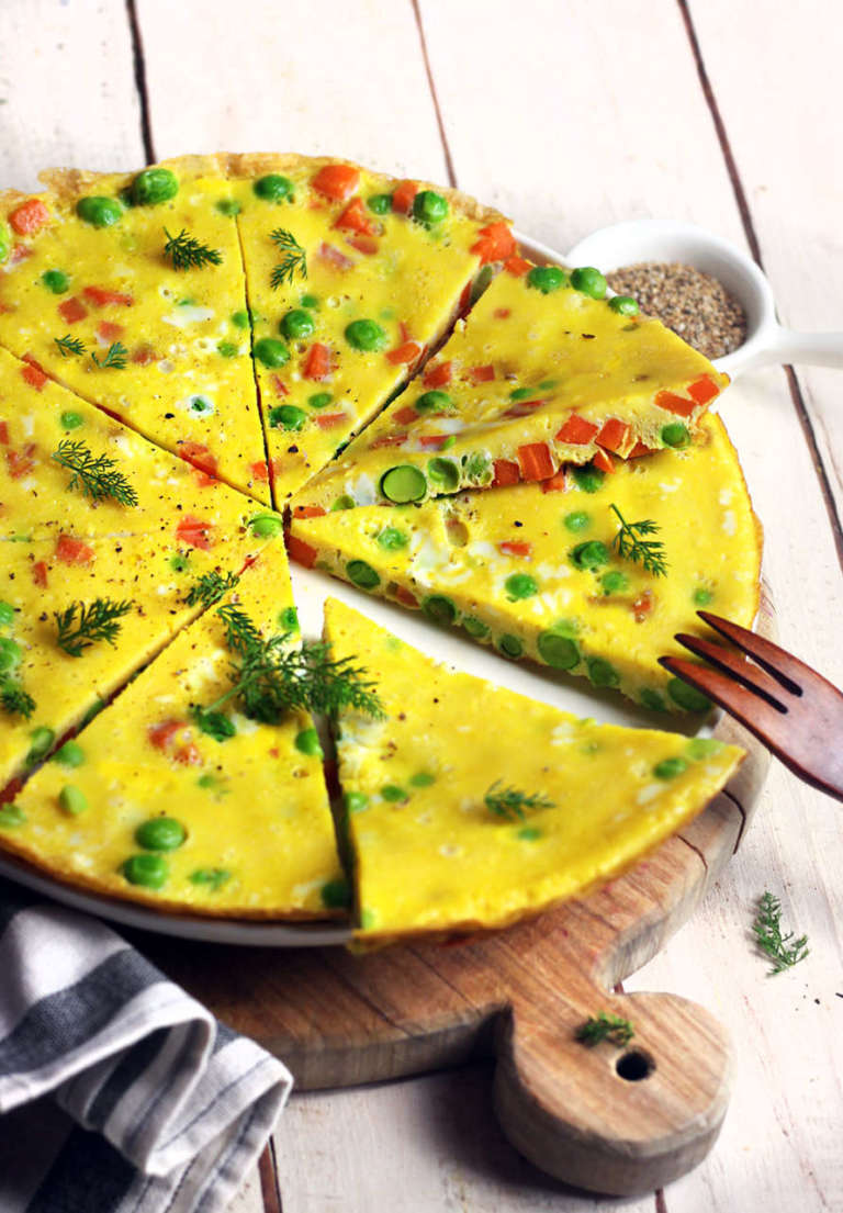 frittata-piselli-carote Frittata con piselli e carote