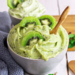 Sorbetto istantaneo di kiwi, vegan