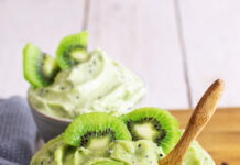 Sorbetto istantaneo di kiwi, vegan