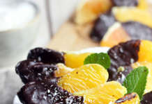 Spicchi di arance con cioccolato