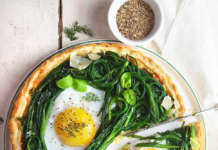 Torta salata agretti uova