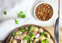 Insalata legumi cipollotto