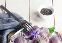 Ravioli facili viola senza uova