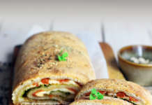 Rotolo di pizza farcito