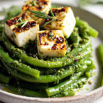 Nidi di fagiolini con feta arrosto