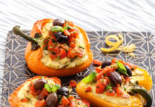 Peperoni farciti con gremolata di pomodoro e zucchine