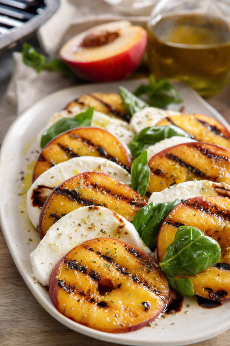 caprese-pesche-mozzarella Caprese estiva con le pesche