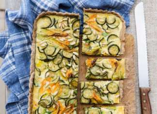 Quiche di zucchine e fiori di zucca