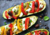 Zucchine veloci con peperoni e mozzarella