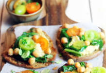 Bruschette hummus e bieta