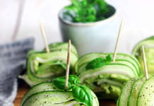 Involtini di cetrioli