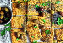 Focaccia carote e farina di ceci