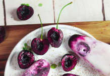 Ghiaccioli cocco ciliegie