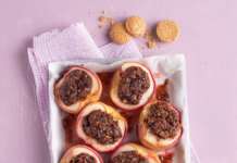 Pesche ripiene al forno