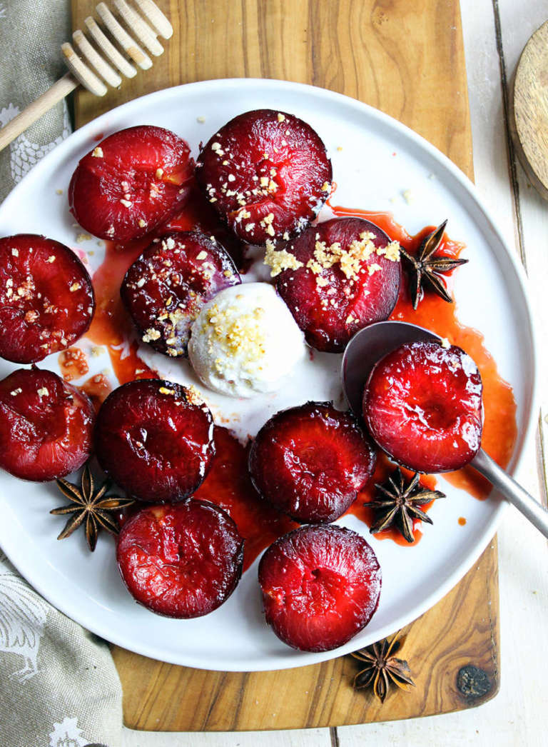 Prugne al miele e arancia