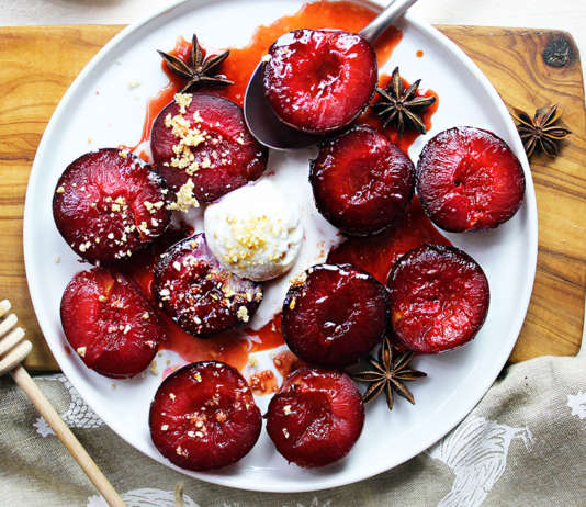 Prugne al miele e arancia