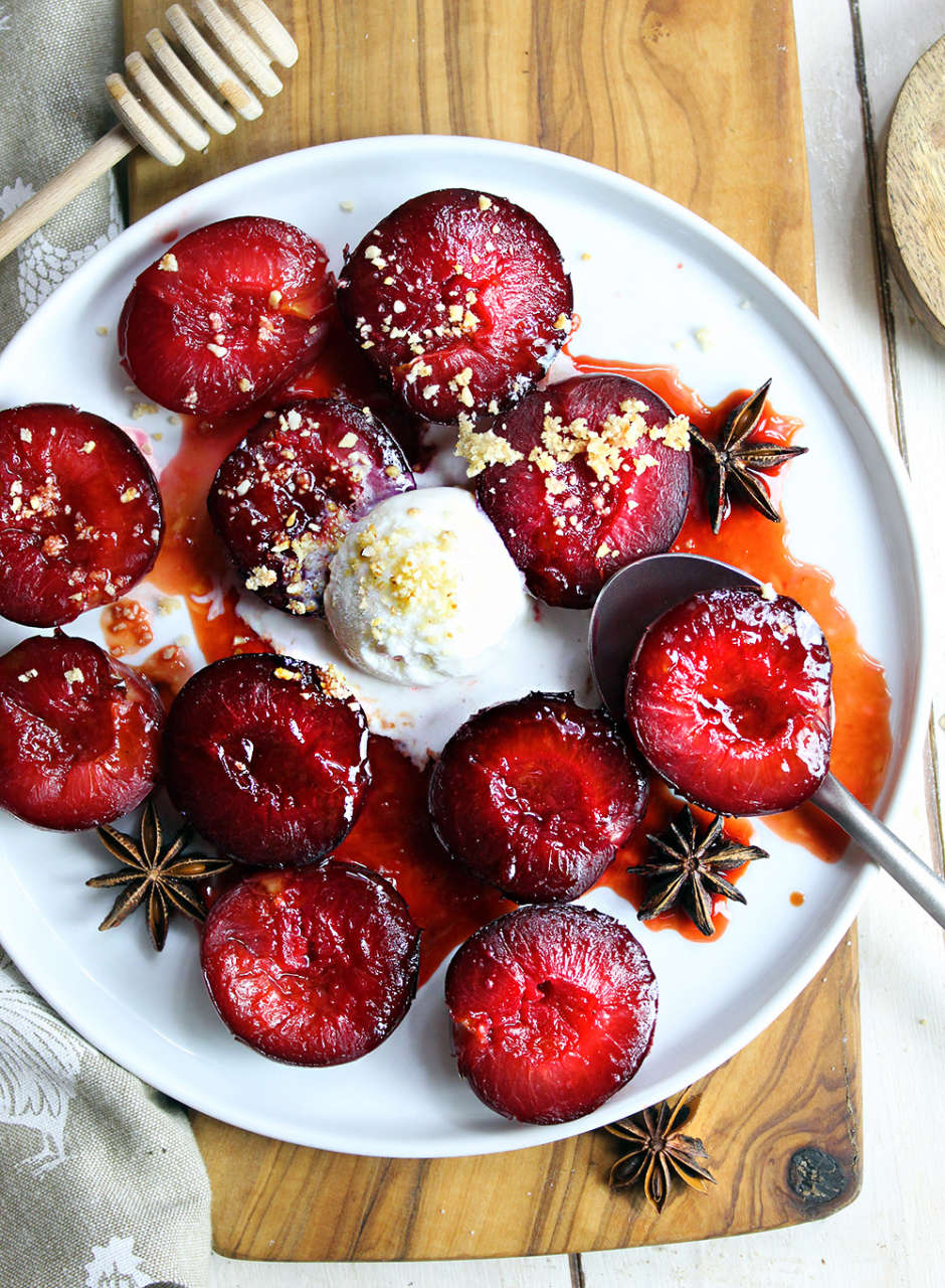 Prugne al miele e arancia