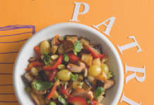 Caponata con uva e porcini