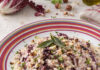 Risotto al radicchio con fagioli e nocciole
