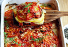 Tiella di patate e pomodori