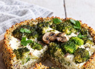 Torta salata in crosta di quinoa