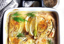 Finocchi gratinati con besciamella vegan