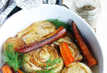 Finocchi, carote, cipolle balsamiche al forno