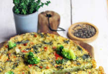 Frittata vegan con broccoli