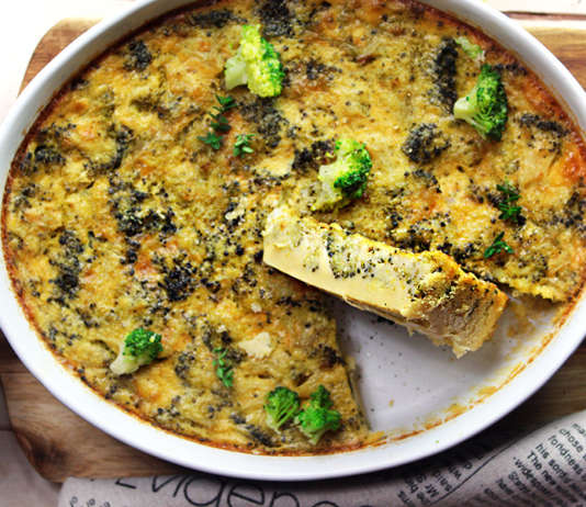 Frittata vegan con broccoli