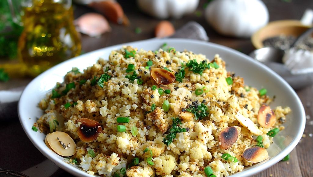 "Riso" di cavolfiore alle mandorle tostate