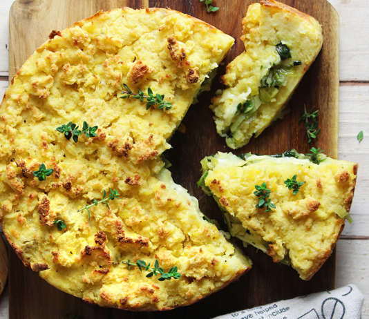 Sbrisolona (tortino) di patate farcito