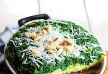 Tortino patate lenticchie spinaci