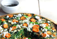 Tortino di spinaci, carote, senza glutine