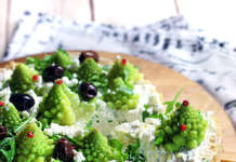 Cheesecake salata con alberelli