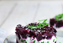 Torretta di barbabietola e ricotta