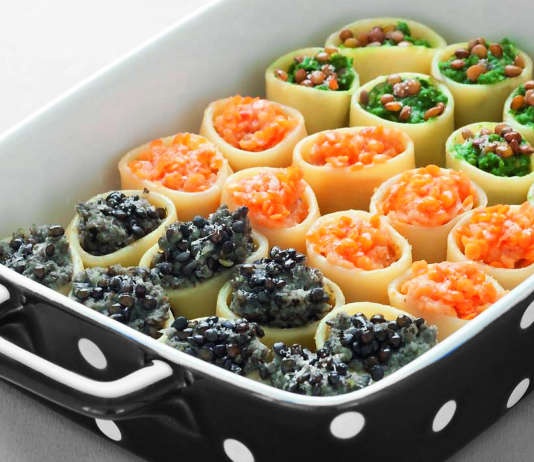 Calamarata colorata alle 3 lenticchie