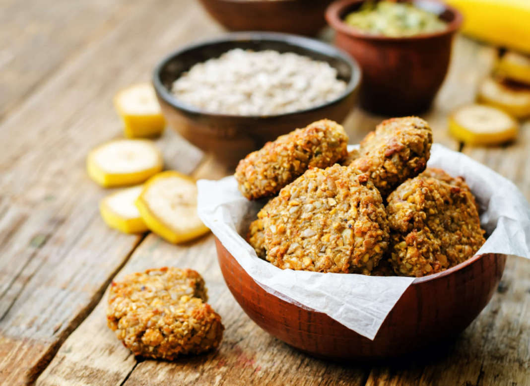oats pumpkin and sunflower seeds banana cookies. gluten-free merende