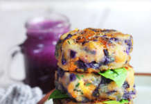 Polpette di patate e cavolo viola