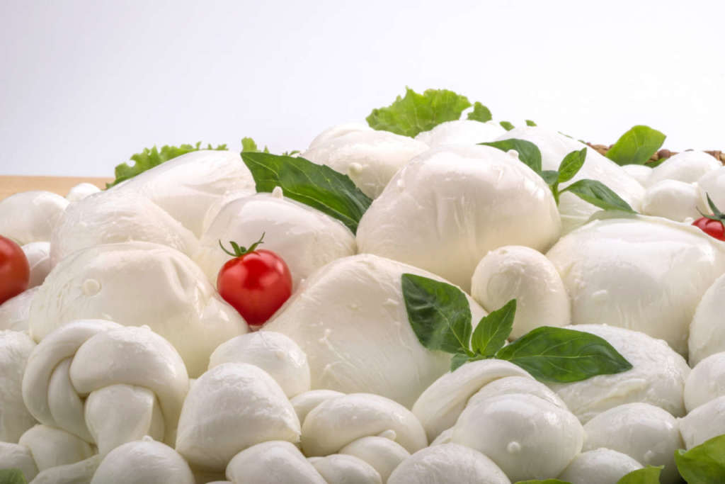diversi formati di mozzarella Stg