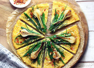 Farinata di ceci con agretti